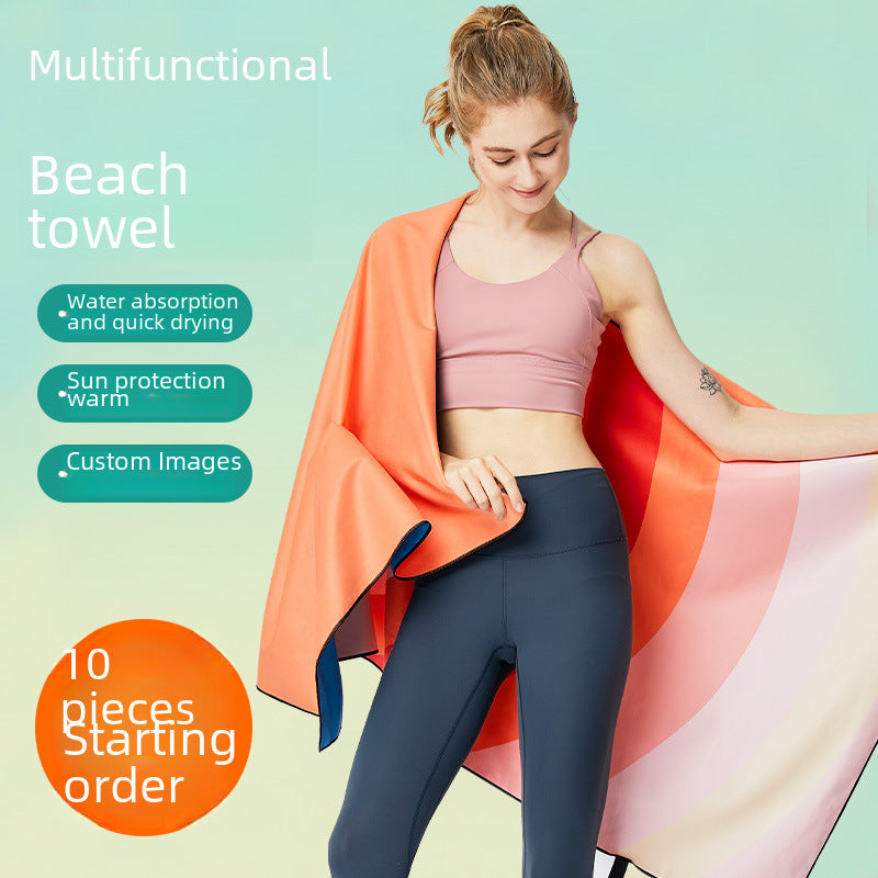 Quick-Drying Velvet Beach Towel – Absorbent & Soft