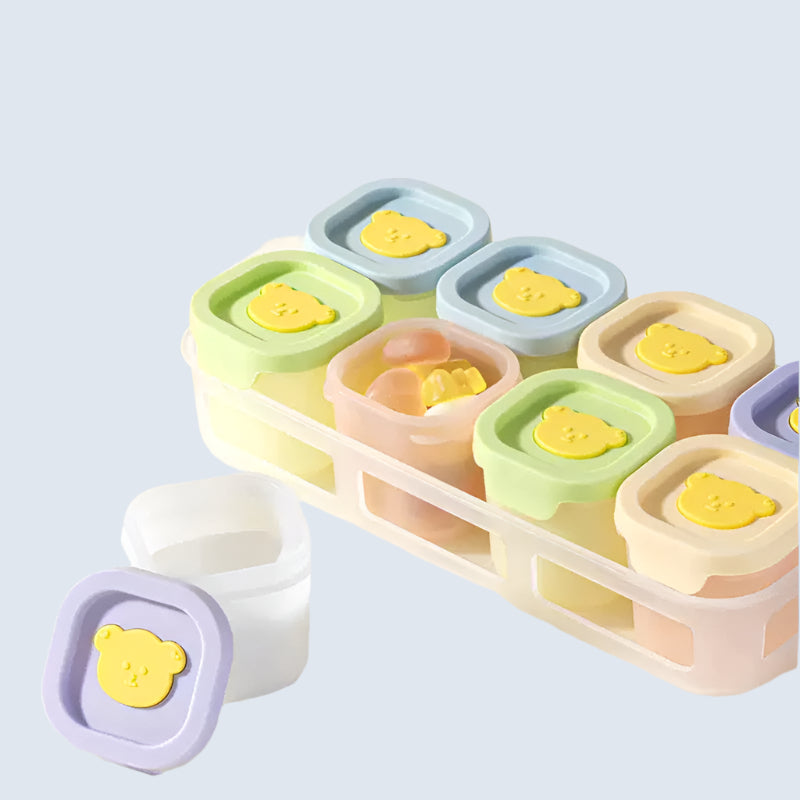 Baby Food Silicone Ice Tray Storage Box