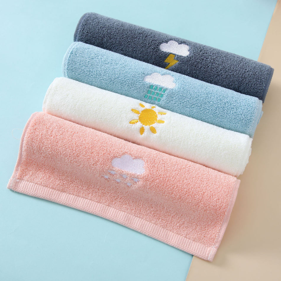 Thick Cotton Face Wash Towel – Soft & Absorbent - 2 Pc