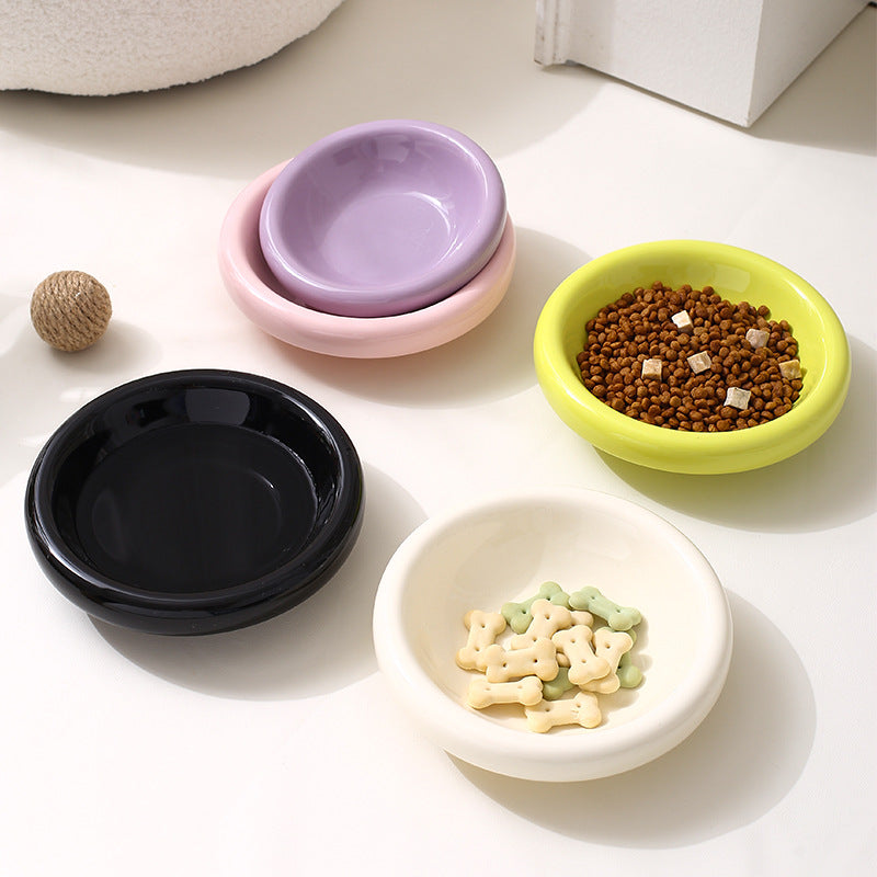 Cream Color Ceramic Pet Bowl – Anti-Knock Cat & Dog Feeding Bowl Nepal
