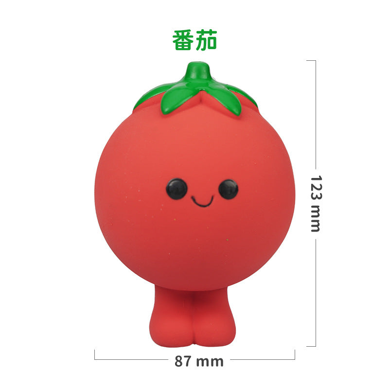 Yite Veggie Squeaky Dog Toys | Tomato, Pea & Radish