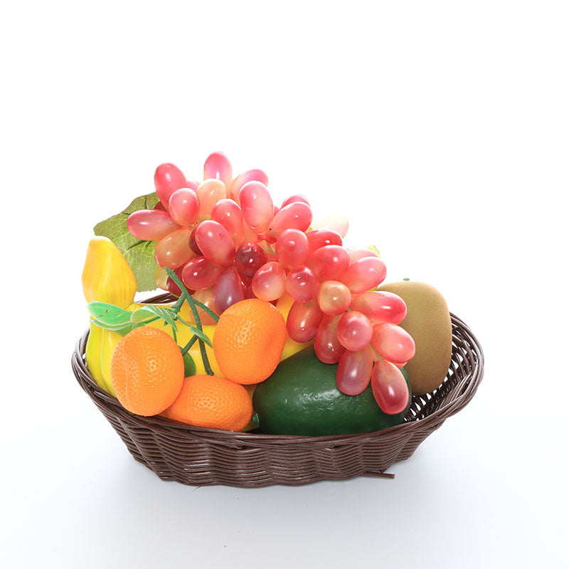 Rattan-Style Woven Plastic Basket | Fruit & Dessert Storage