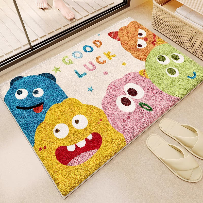 Cartoon Toilet Floor Mat – Soft, Absorbent & Cute Style