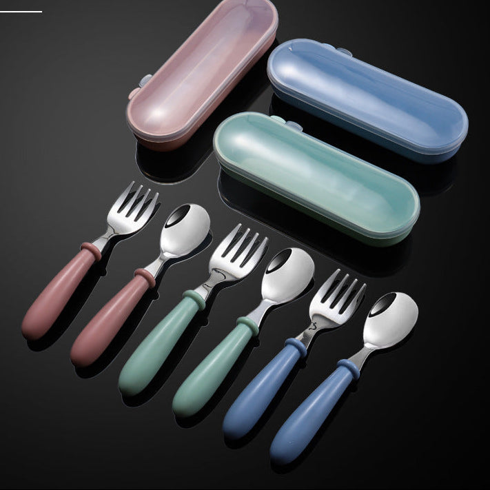 304 Stainless Steel Cutlery Set – Baby & Kids Feeding - 2 Pc