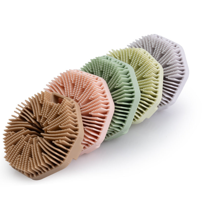 Silicone Massage & Exfoliating Bath Brush – Portable - 2 Pc
