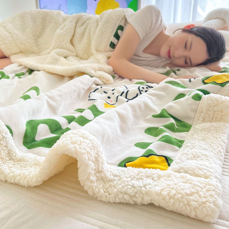 Thick Winter Nap Blanket for Office or Home