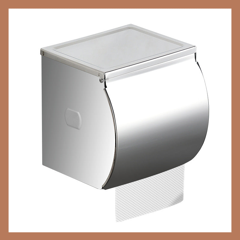 Stainless Steel Wall-Mounted Toilet Paper Holder Box