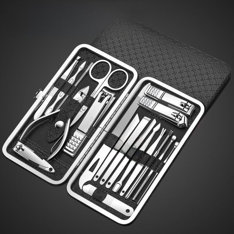 Stainless Steel Nail Clipper Set – 7-in-1 Grooming Kit for Home Use