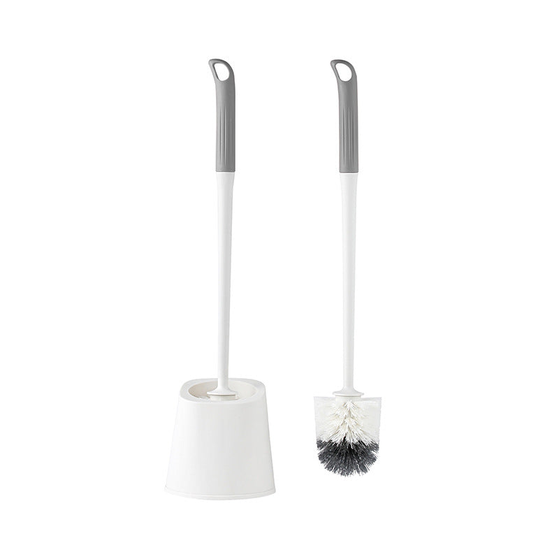 Three-Piece Soft Round Head Toilet Brush Set