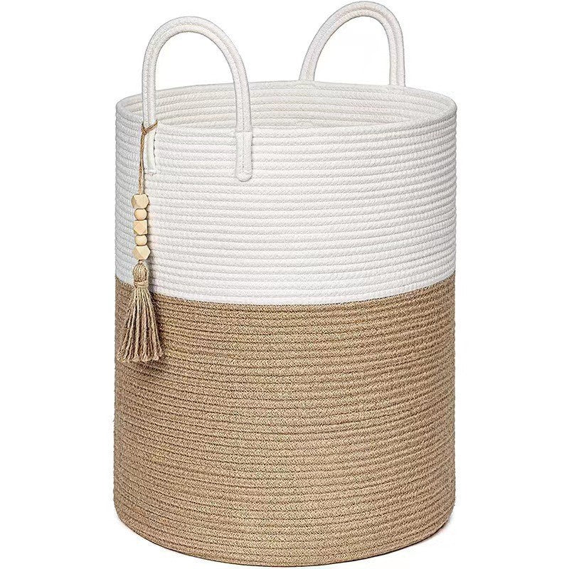 Woven Storage Basket for Dirty Clothes and Household Items