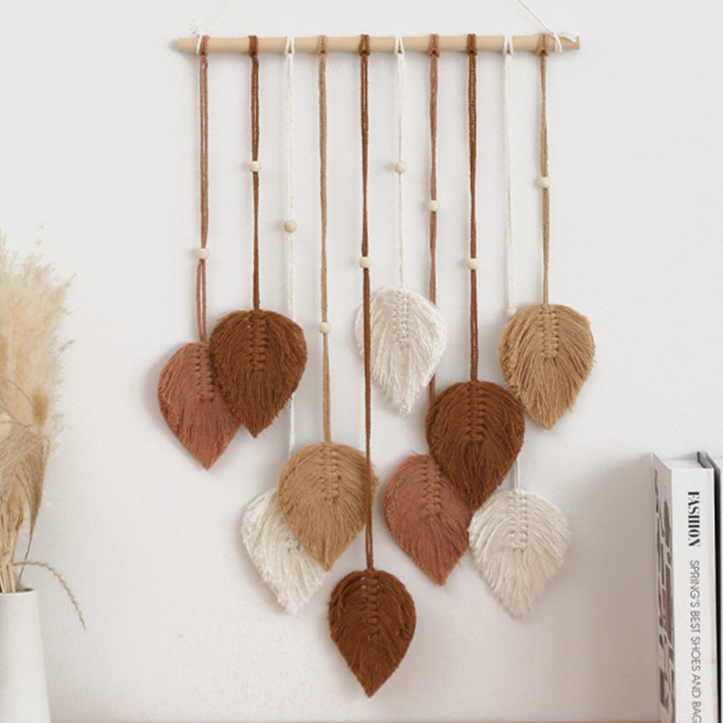 Boho Leaf Tapestry – Bedroom Wall Decor