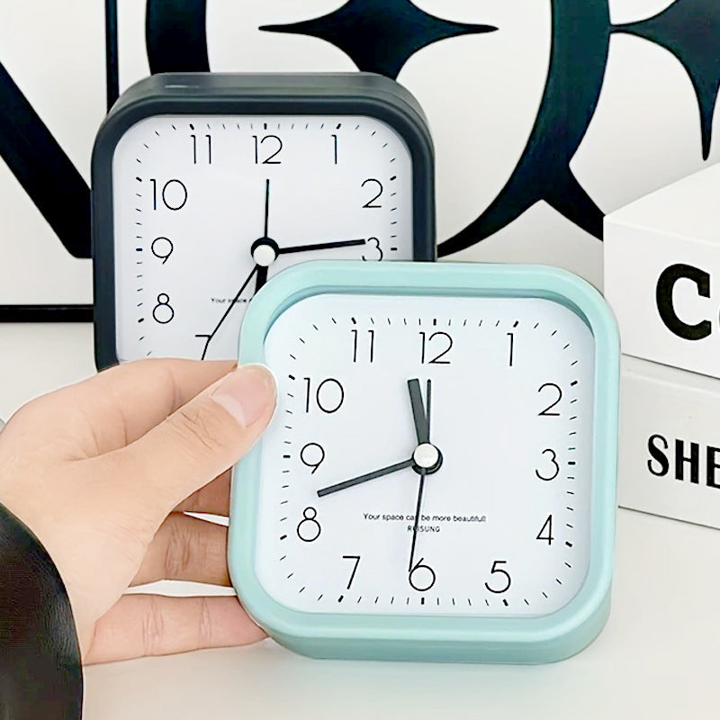 Ultra-Quiet Square & Round Alarm Clock for Kids