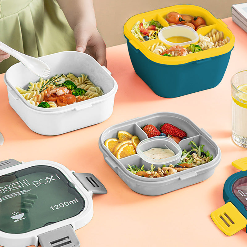 Double-Layer Salad & Fruit Compartment Box