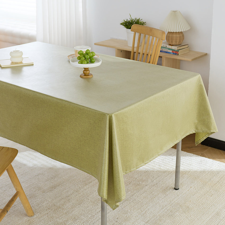 Cotton Linen Style Waterproof Rectangular Tablecloth