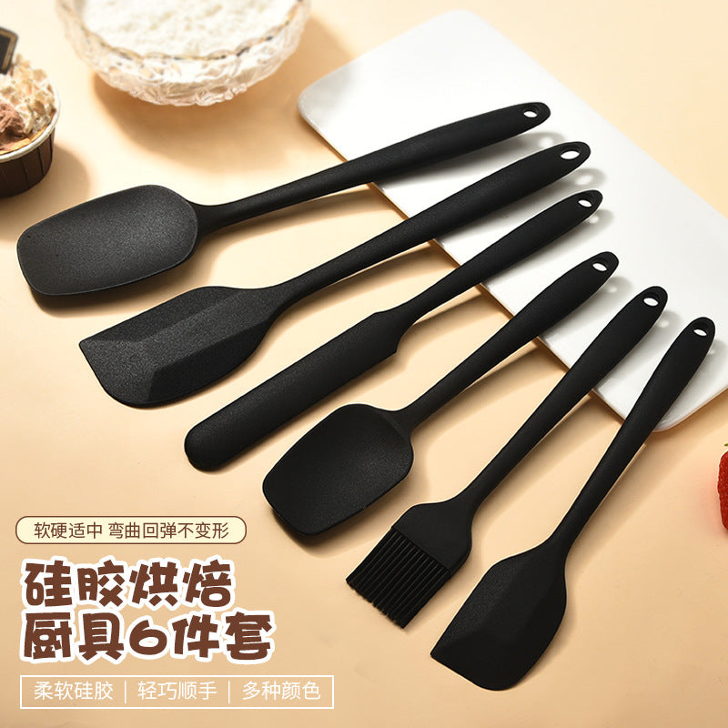 6-Piece Silicone Spatula Set High Heat Non-Stick Baking