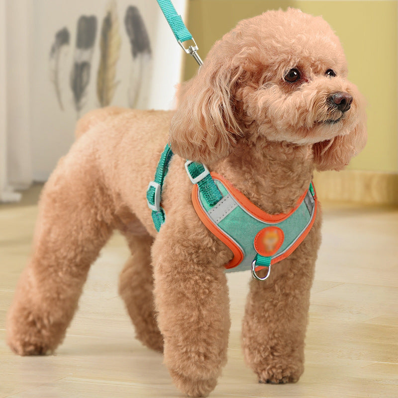 Vest Dog Traction Rope Medium-Small Teddy Puppy Walking Harness