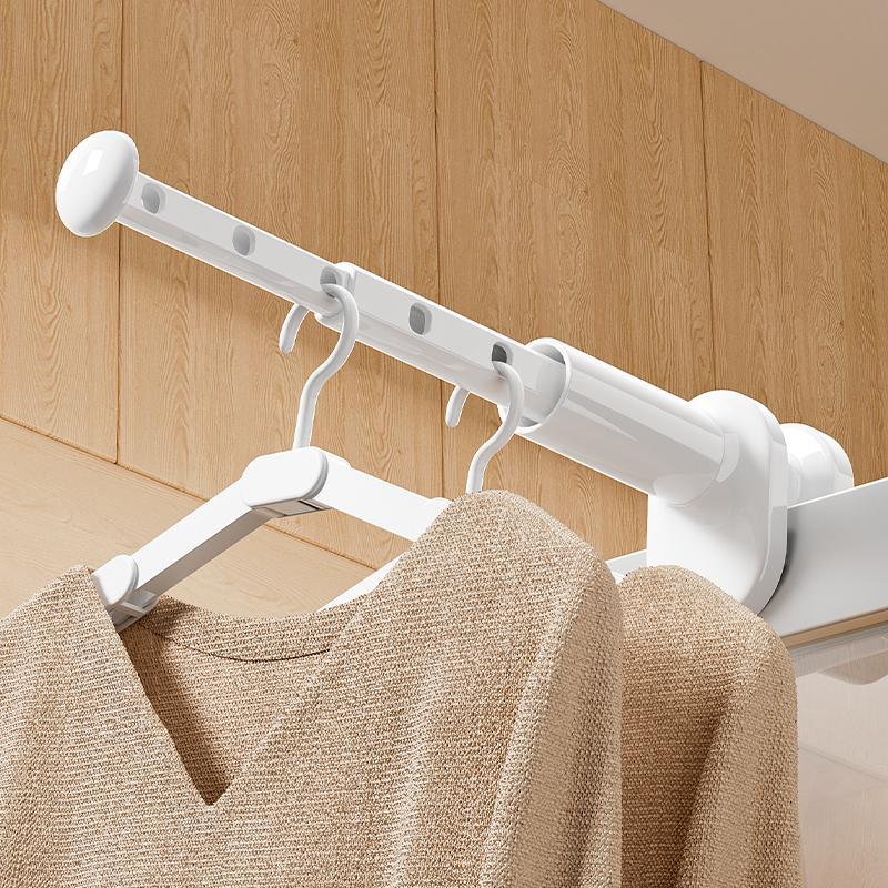 Portable Travel Folding Clothes Hanger with Telescopic Rod