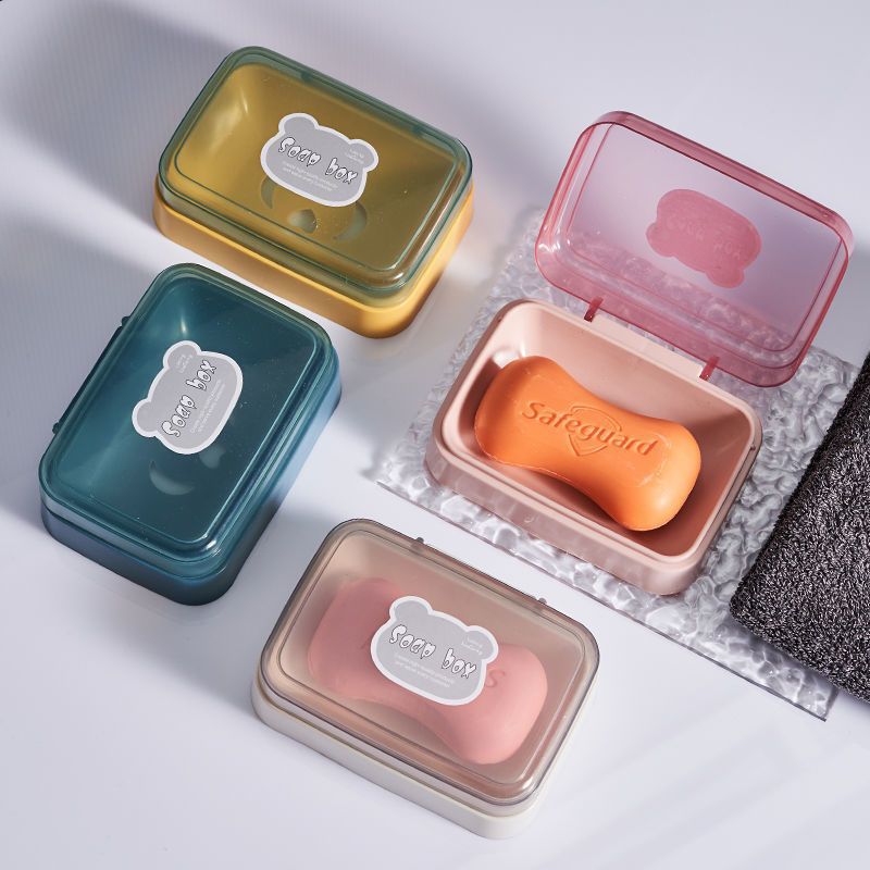 Cute Soap Box with Lid & Drying Design