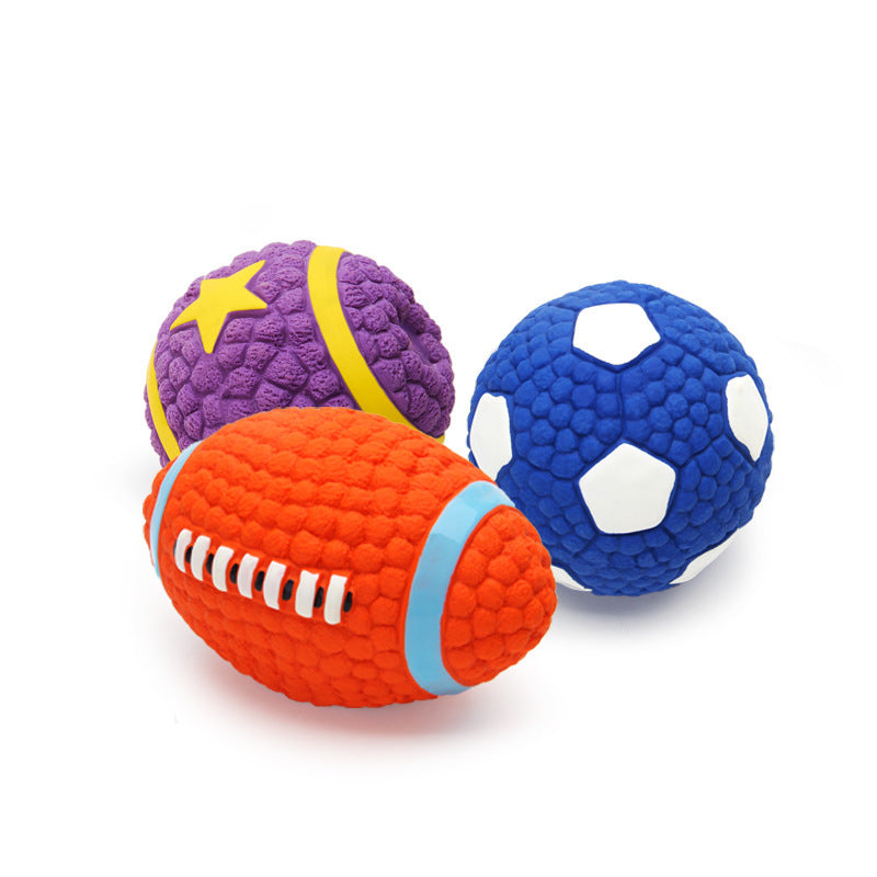 Yite Latex Rugby & Tennis Dog Toys | Bite-Resistant Fun