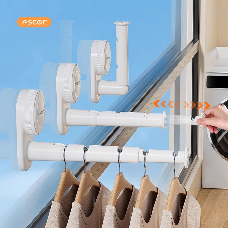Suction Cup Travel Clothes Rack Portable Punch-Free