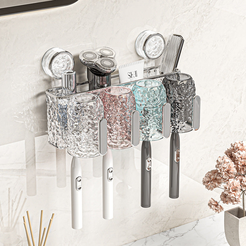 Suction Cup Toothbrush & Cup Storage Set