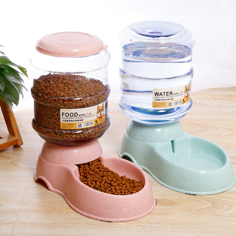 3.8L Automatic Pet Water Dispenser Cat & Dog Feeder Bowl (2 PC)
