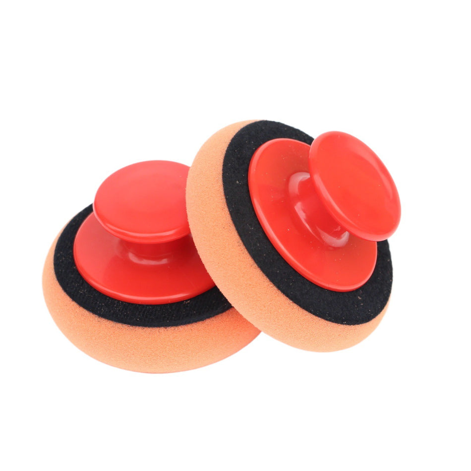 Red Handle Car Waxing Sponge Set – Polishing & Cleaning Tools