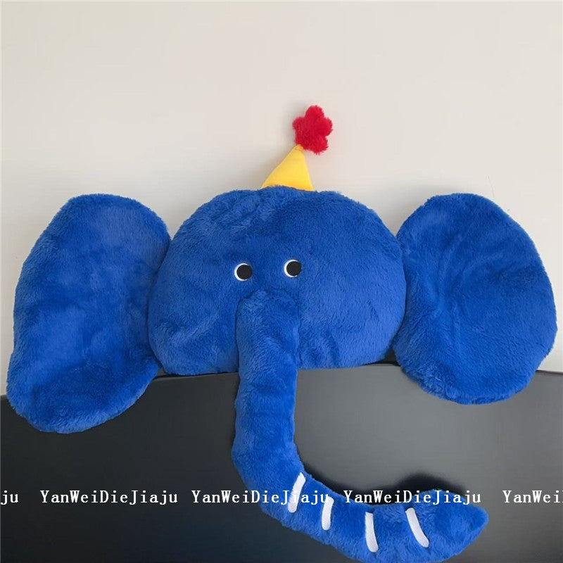 Elephant Plush Toy Pillow – Cute Sofa & Bedside Cushion