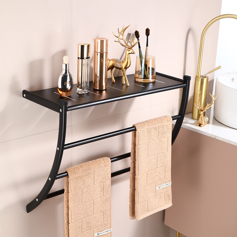Wall-Mounted Bathroom Shelf – Towel & Shower Rack