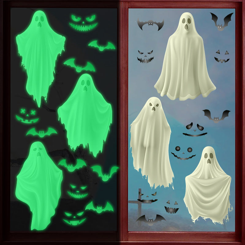 2025 Halloween Glow-in-Dark Ghost & Bat Stickers