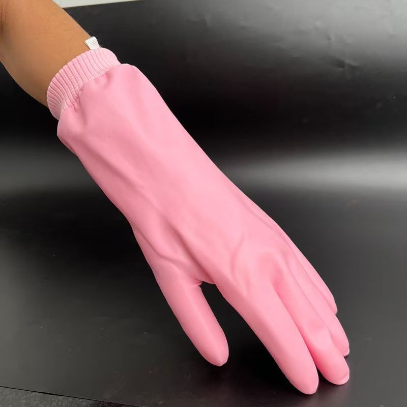 Thickened Fleece-Lined PVC Gloves – Waterproof & Durable