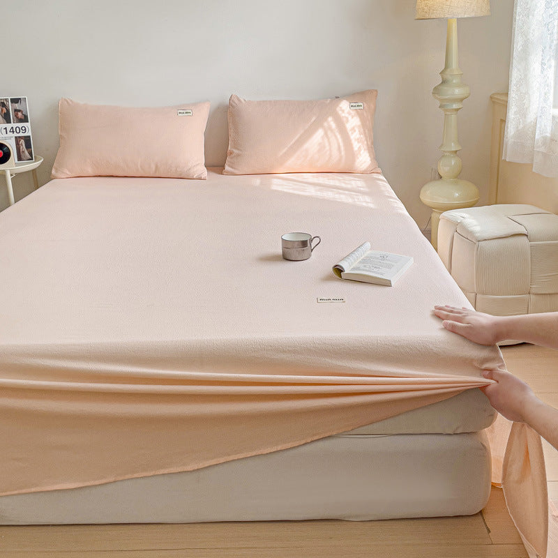 Double-Layer Yarn Bed Sheet Set