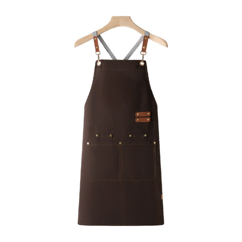 Custom Logo Canvas Apron for Baristas & Chefs