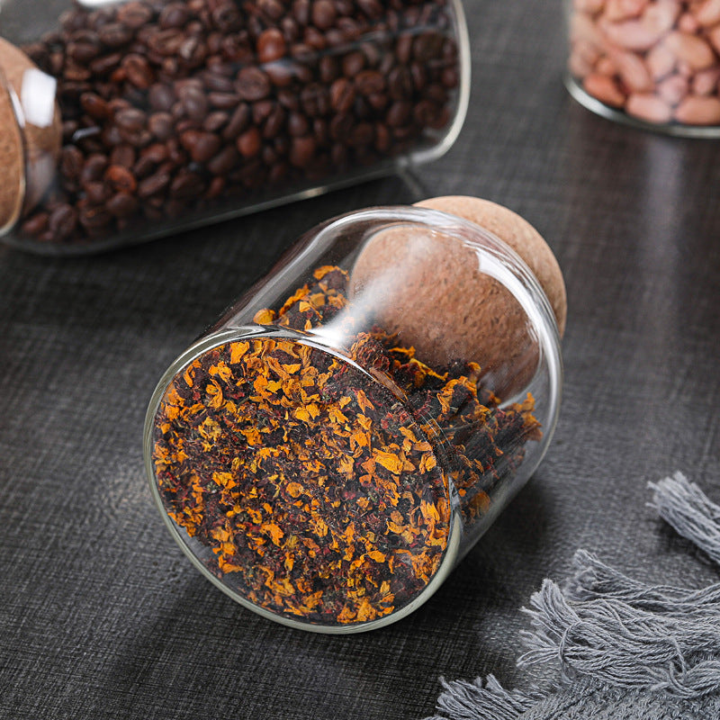 Three-Piece Glass Jar Set with Cork Lid