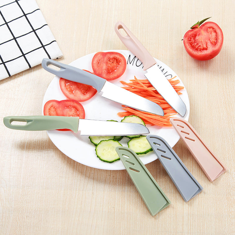 5-Piece Portable Fruit Knife Set with Protective Covers