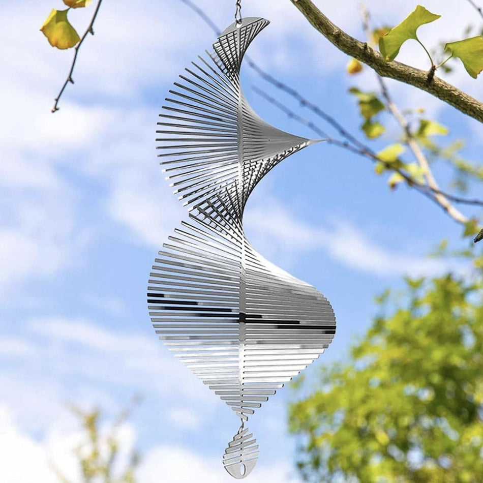 3D Metal Spiral Wind Chime for Garden & Balcony