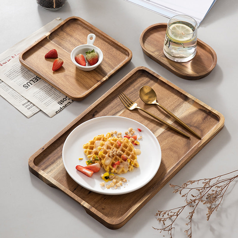 Acacia Wooden Tray - Rectangular & Oval Serving Plate