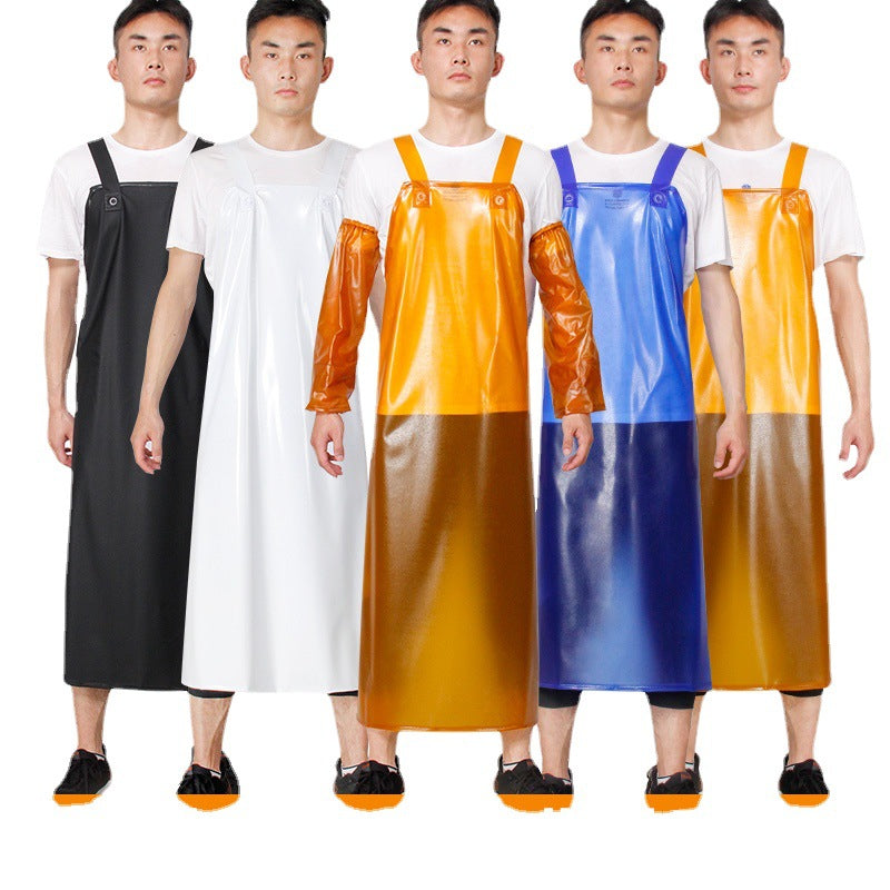 PVC Beef Tendon Waterproof Apron with Long Strap