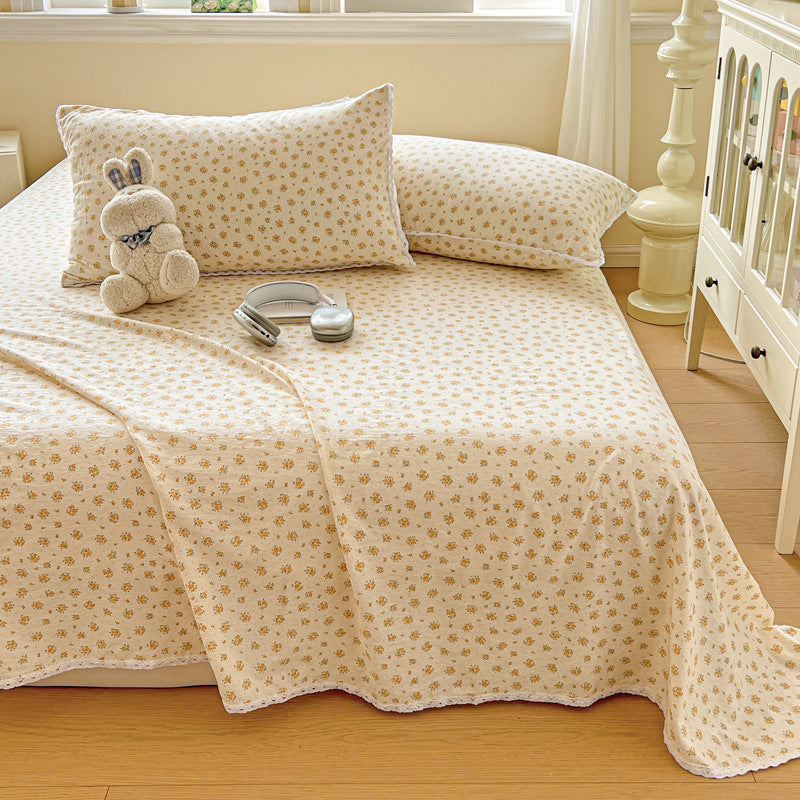 Summer Gauze Cotton Bed Sheet Set