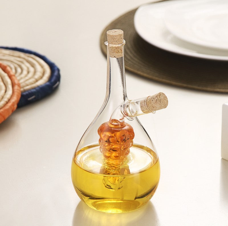Borosilicate Glass Oil & Vinegar Bottle – Sealed Seasoning Pot