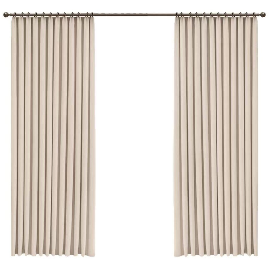 Double-Sided Chenille Curtains – Full Shading, High-End Cream Style