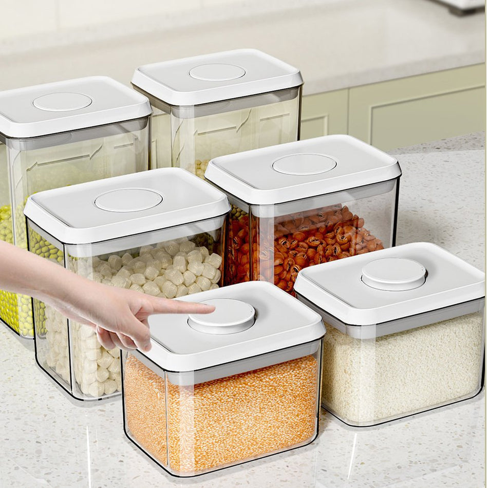 Push-Type Sealed Jar for Spices and Milk Powder