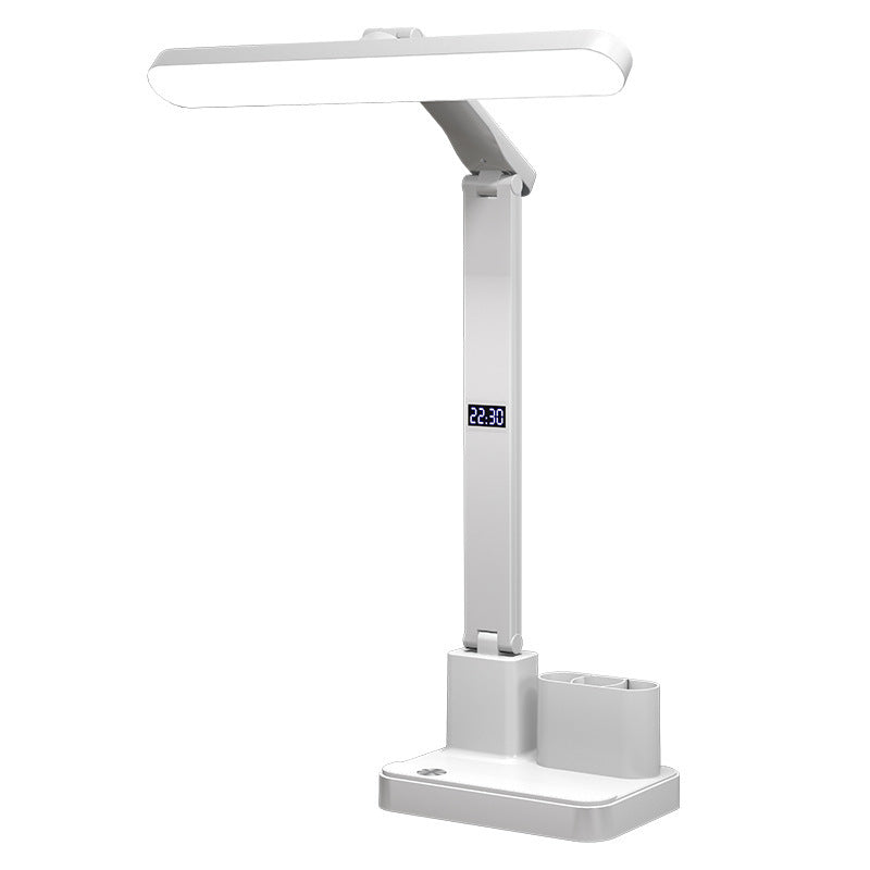 Student Eye Protection Desk Lamp with Clock & Charger