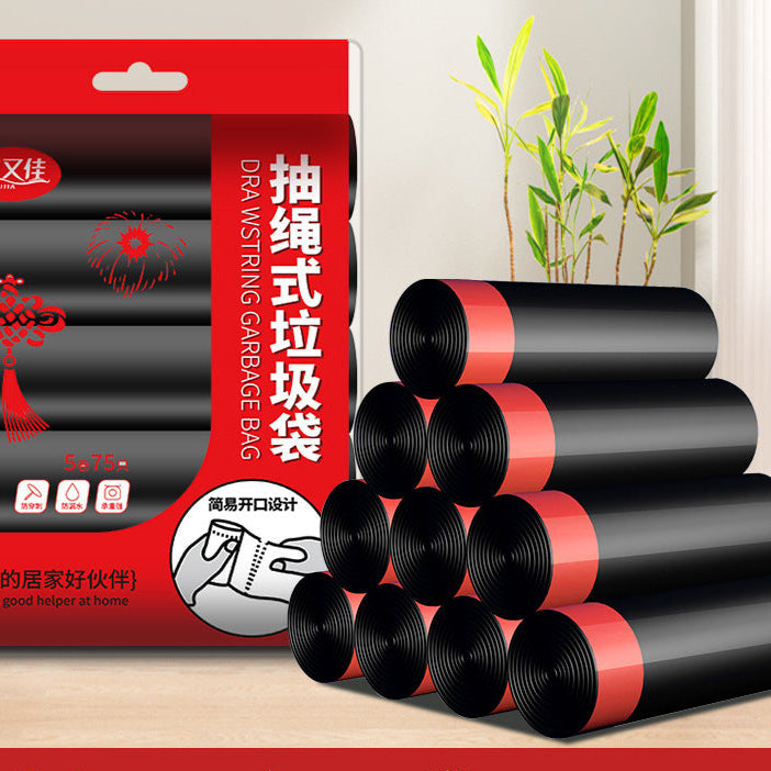 Drawstring Garbage Bag – Extra Thick 50×60cm with Breakpoint Design