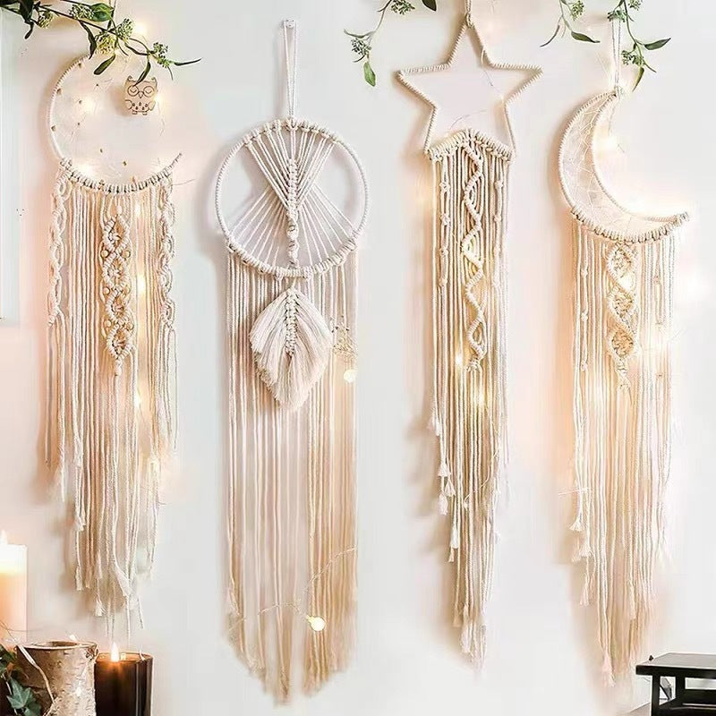 Star & Moon Tapestry Dream Catcher – Home Wall Decor