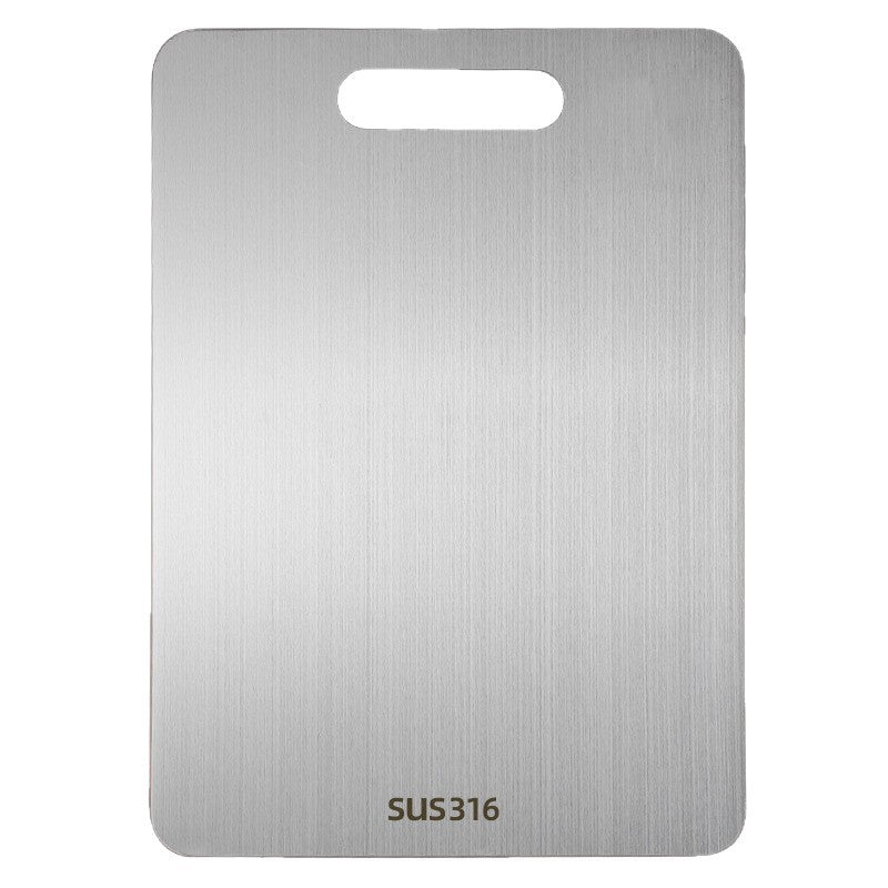 316 Stainless Steel Thickened Cutting Board – Large, Anti-Mold Kitchen Chopping Panel