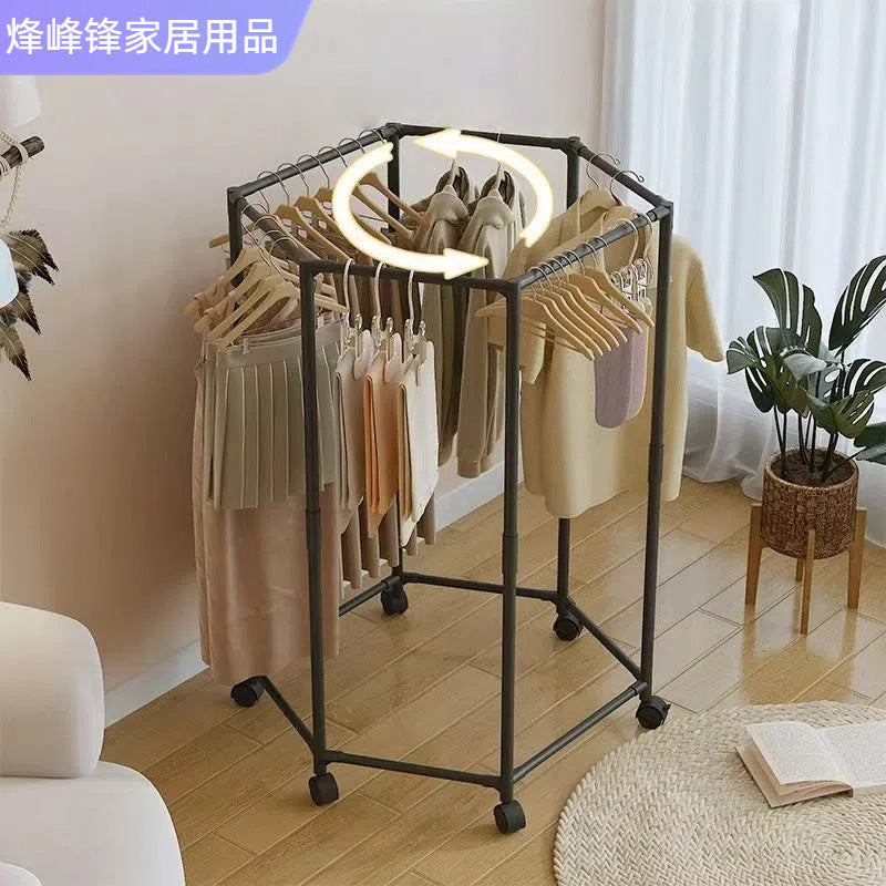 Universal Rotating Floor-Standing Clothes Drying Storage Rack