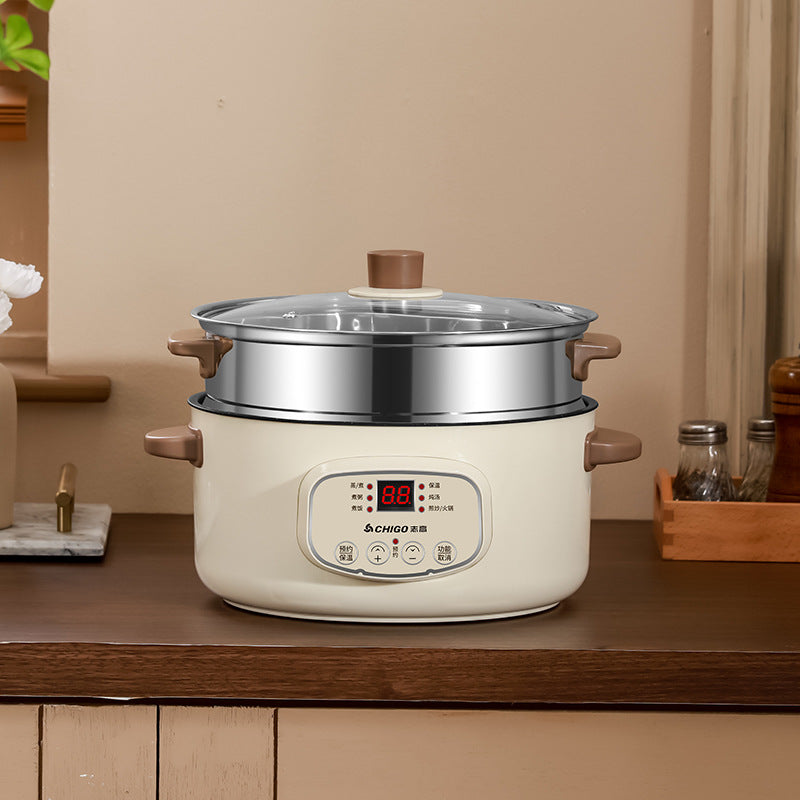 Chigo Multi-Functional Eco-Friendly Electric Cooking Pot – Compact, Energy-Saving Cooker for Dorms and Small Homes in Nepal