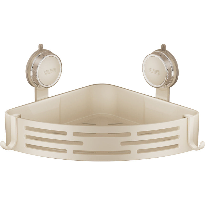 Suction Cup Bathroom Storage Rack Bathroom Sink Supplies Wall-Mounted Punch-Free Toilet Storage Triangle Shelf