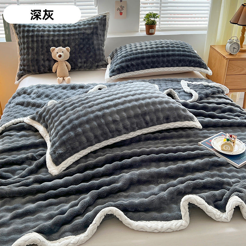 Bubble Velvet Infant-Grade Sofa Nap Blanket